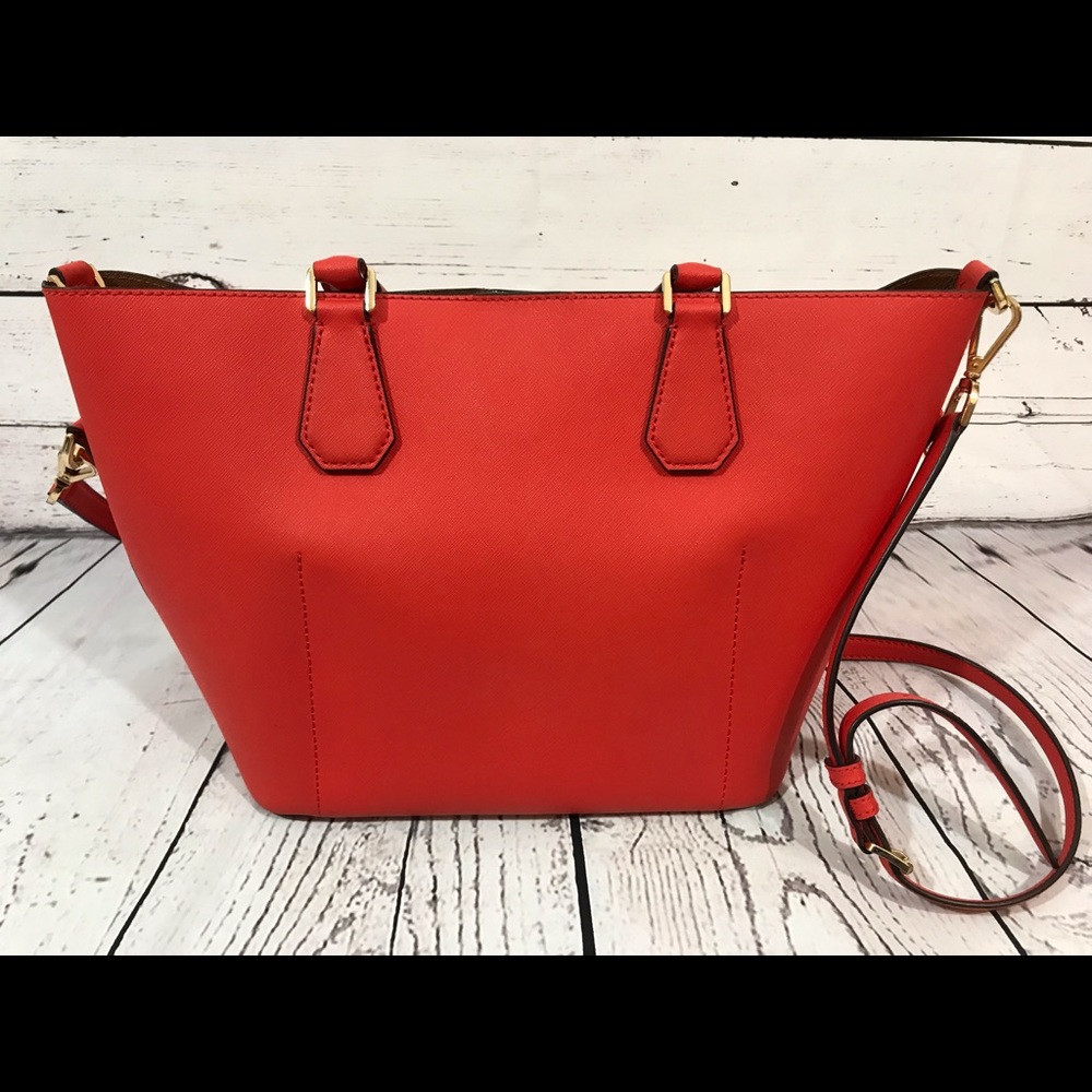 Michael Kors Red Tote Purse AUTHENTIC - Picture 2 of 8